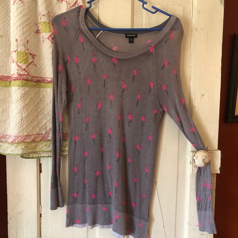 Nwot torrid Flamingo sweater size 12